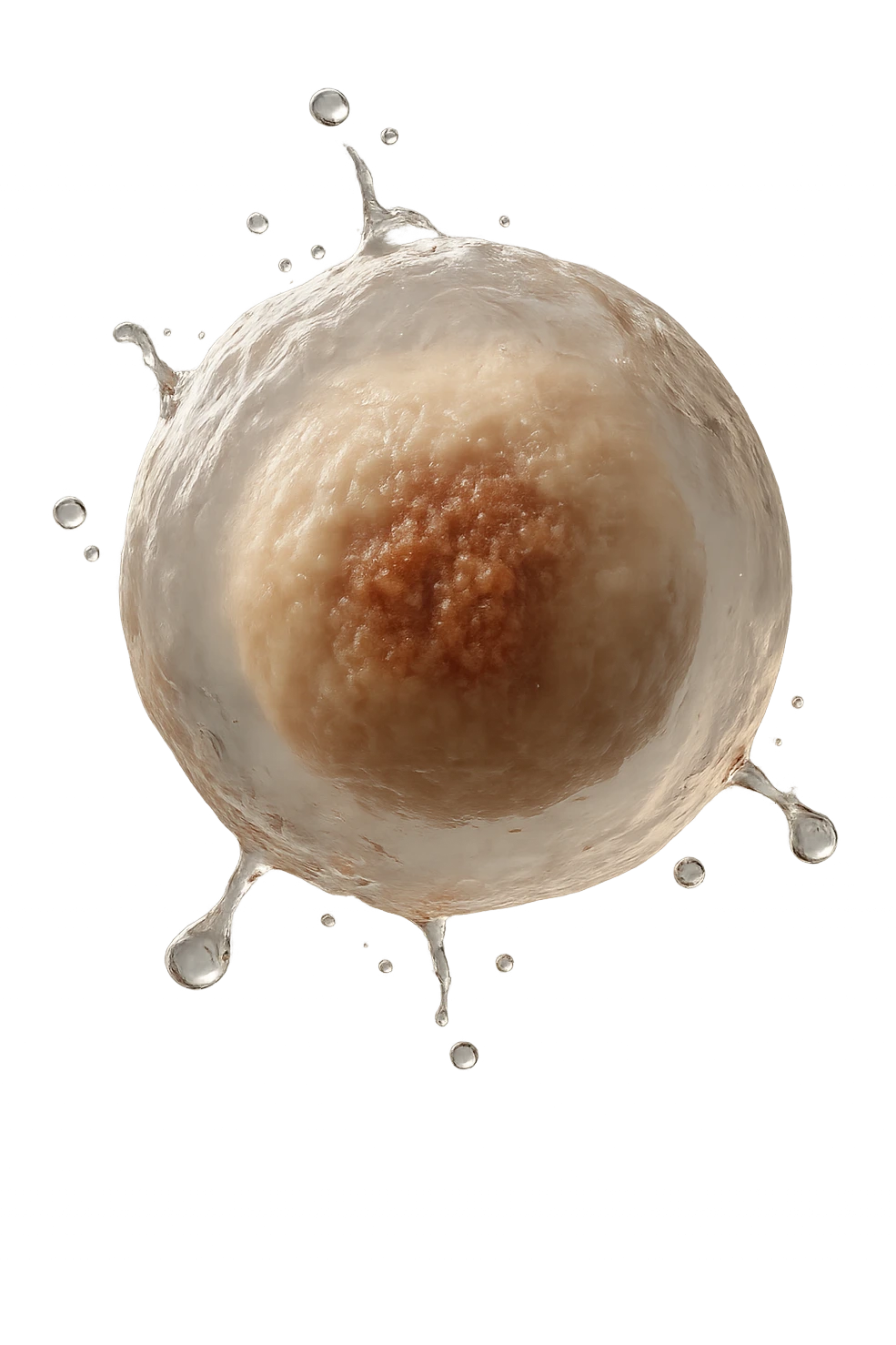 cellula di glicogeno in italiano che si svuota di acqua, iperrealistica 4k emoji
