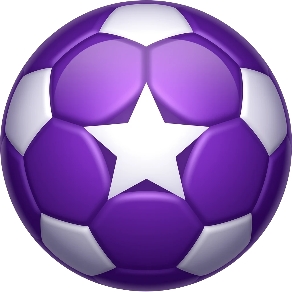 Ballons de foot champion League violet brillant en étoile emoji