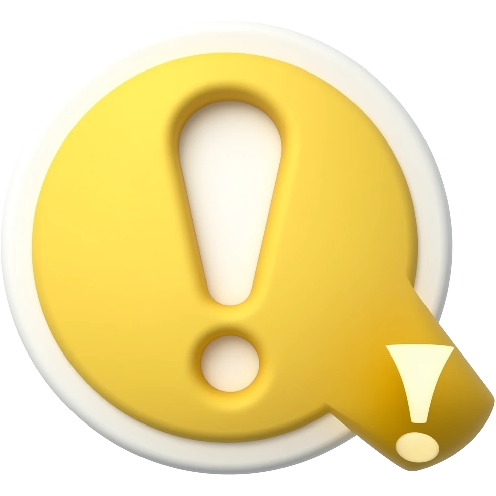 3D exclamation point emoji