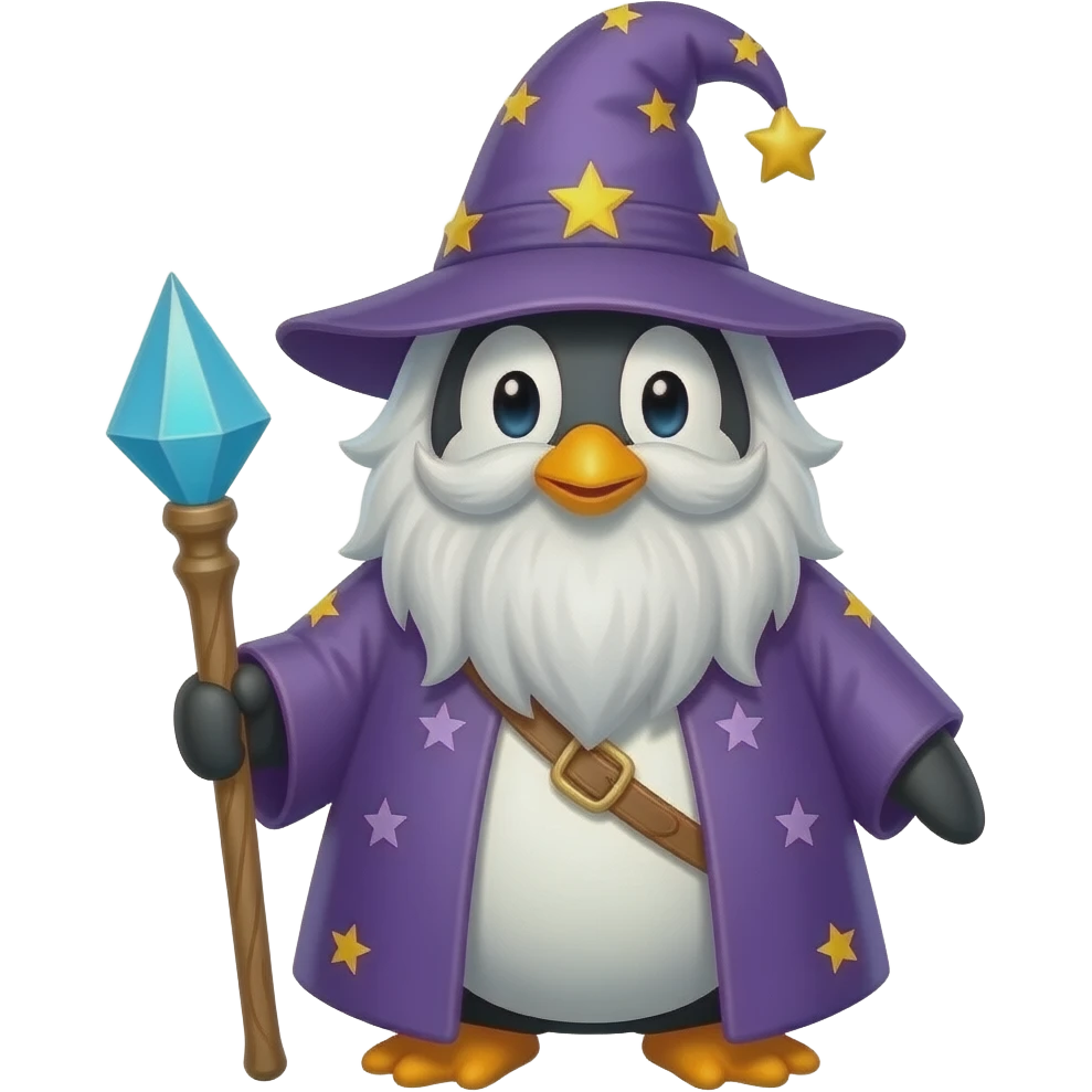 Penguin Wizard emoji