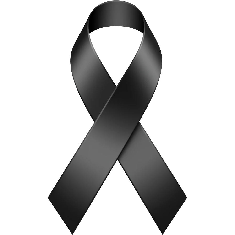 Lazo negro de luto emoji