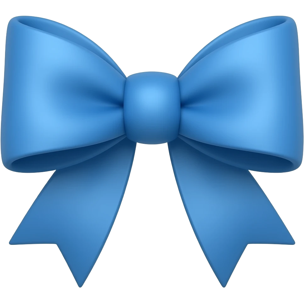 Blue bow emoji