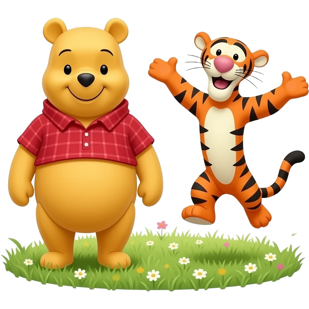 Winnie the Pooh Full Body and Tigger Full Body emoji
