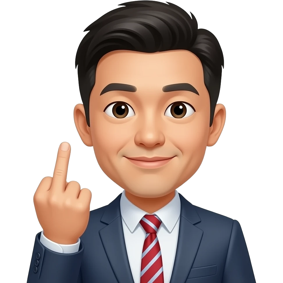 Chinese middle finger emoji