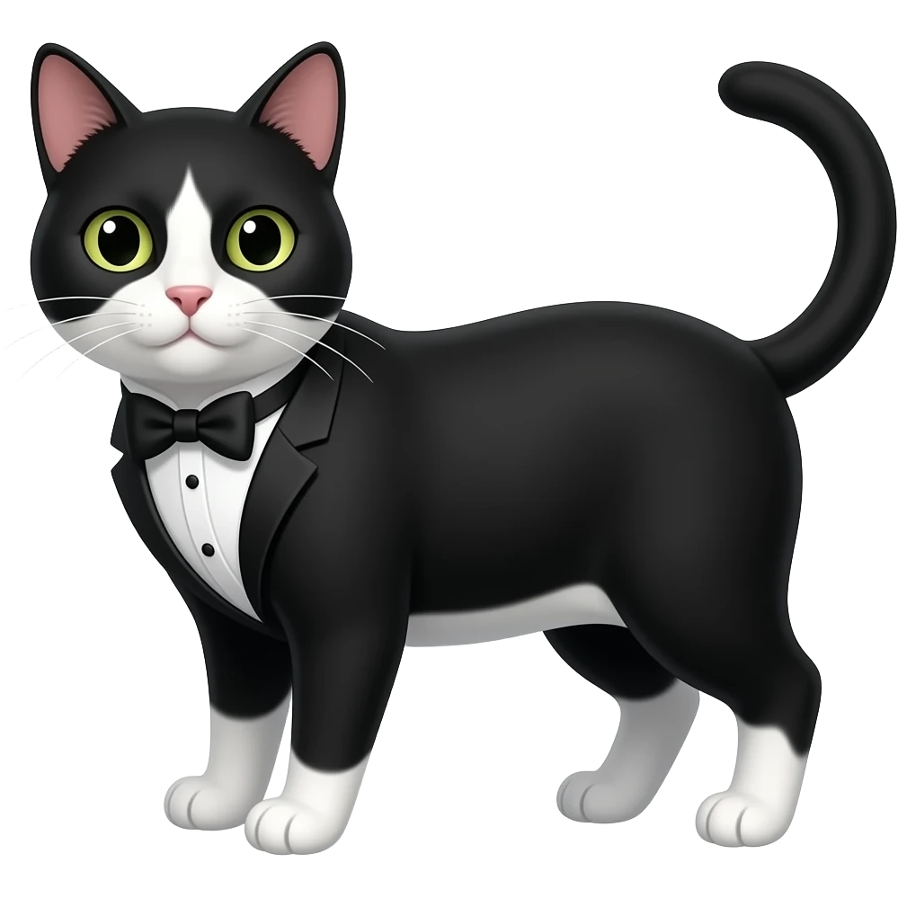 Fassa um emoji de gato tuxedo emoji