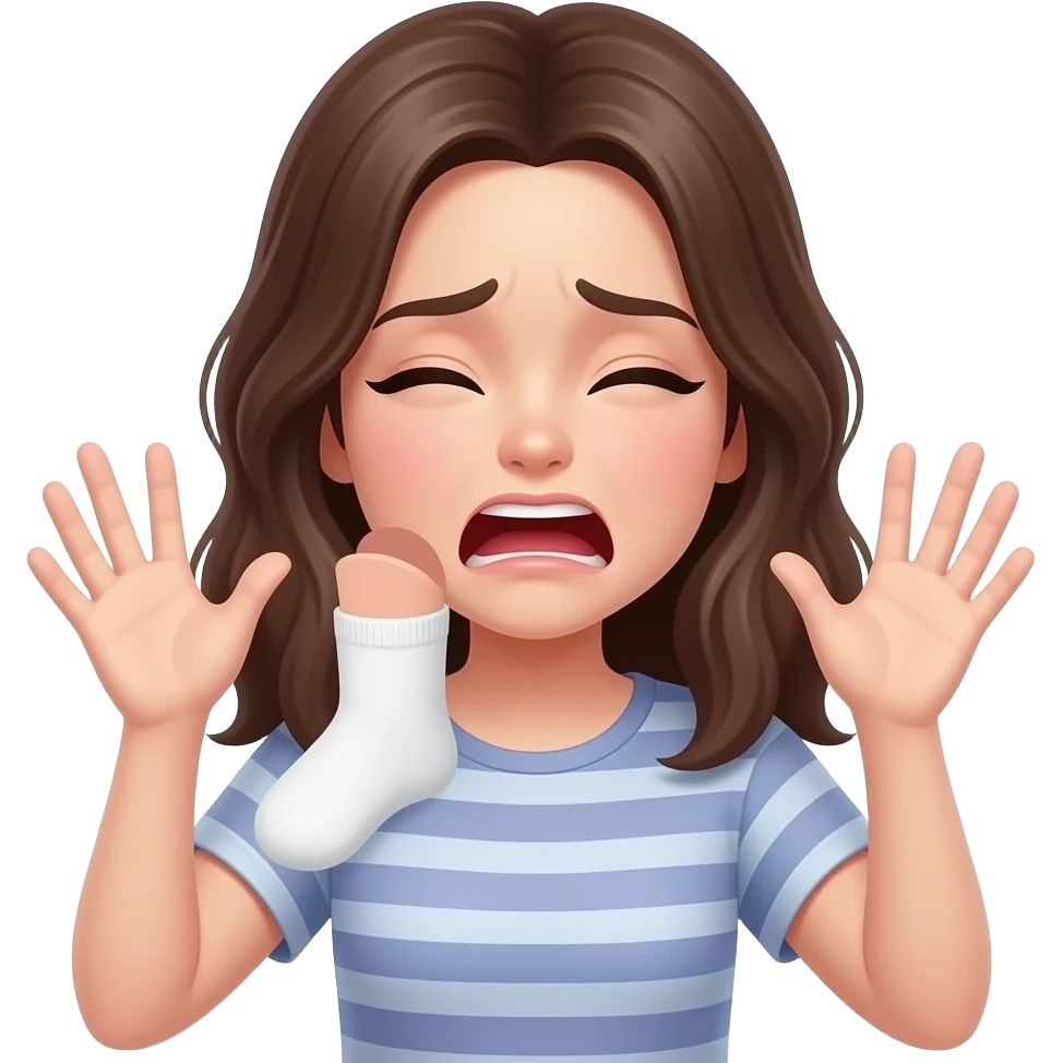 Девушка показывает носки в лицо и стонет emoji