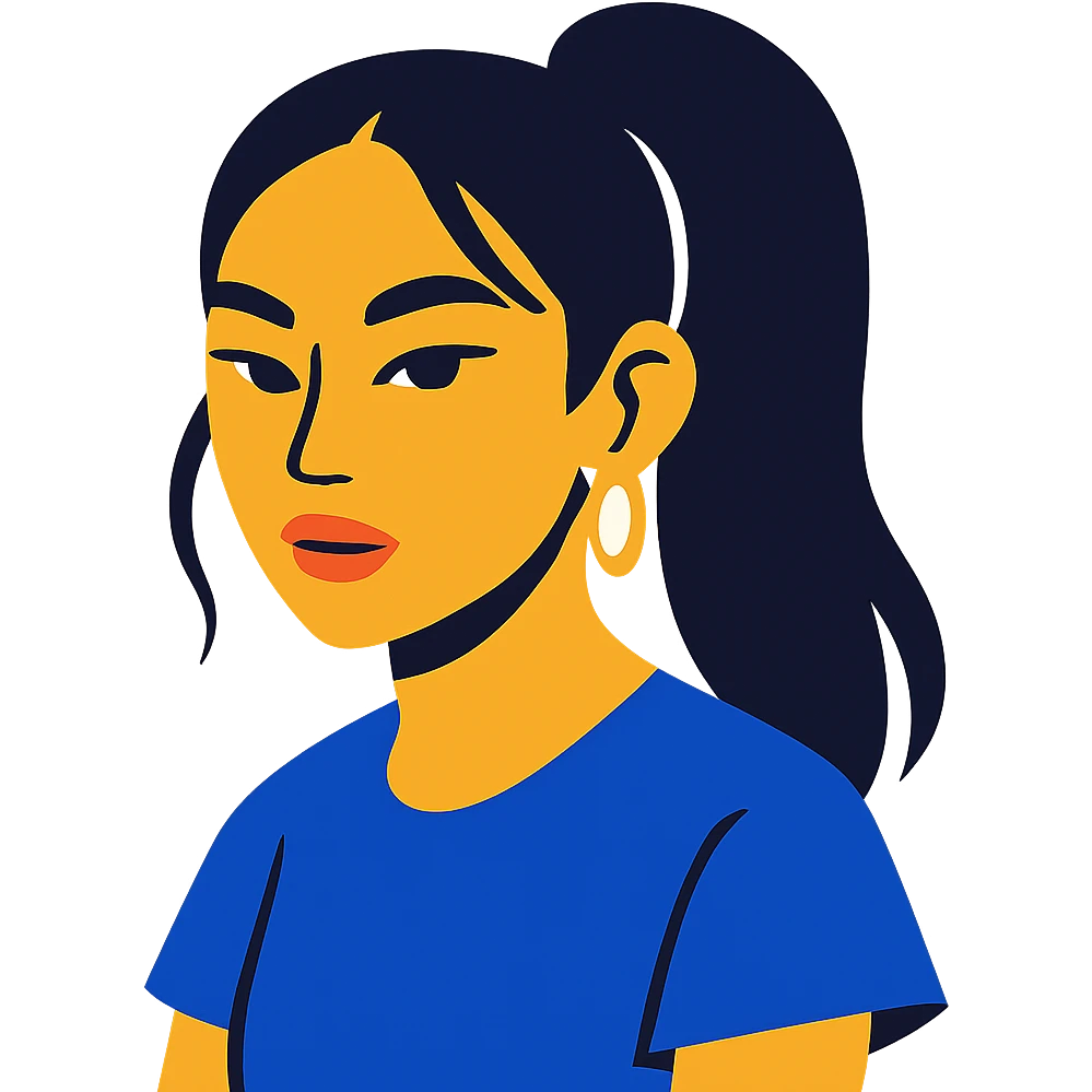 Asian girl with hairstyle like Tate McRae emoji