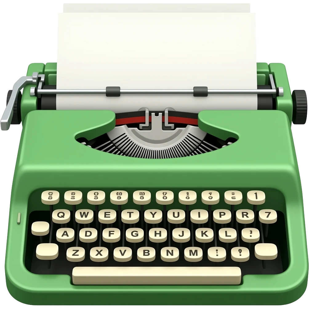 Machine à écrire verte emoji