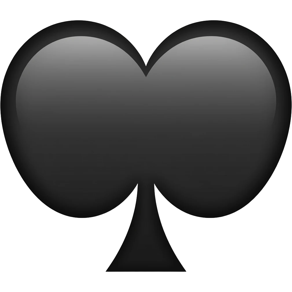 black and white ace of hearts  card emoji