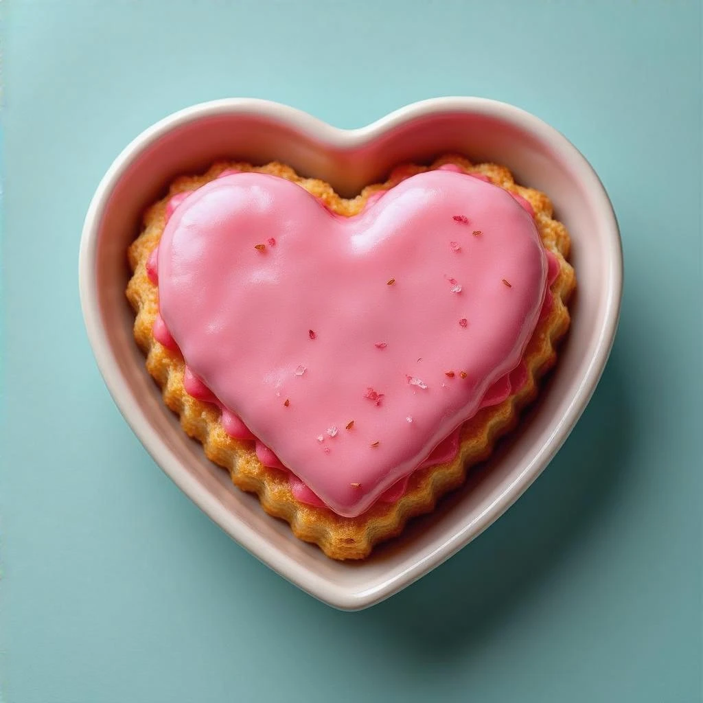 pink heart-shaped food emoji