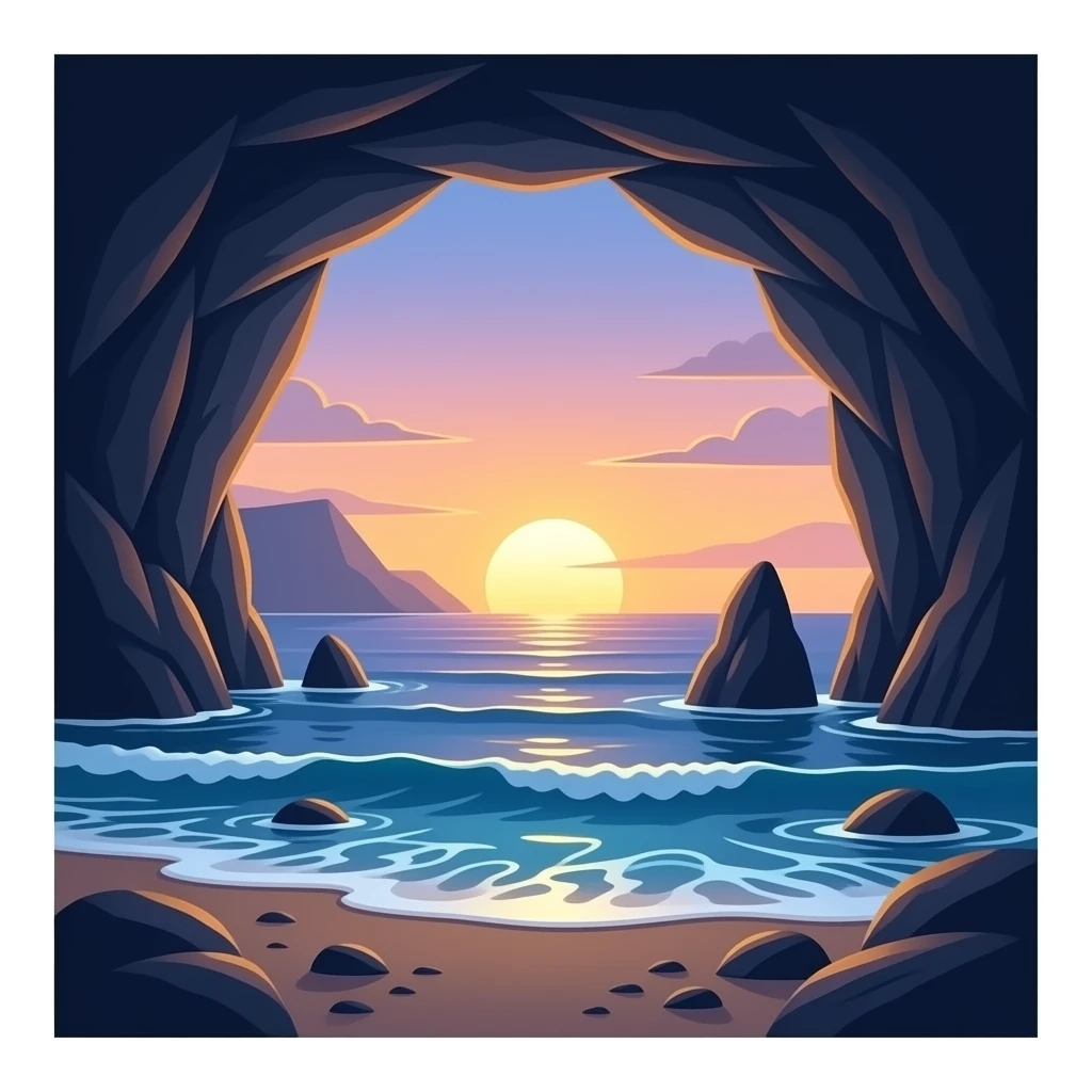 sea cave emoji