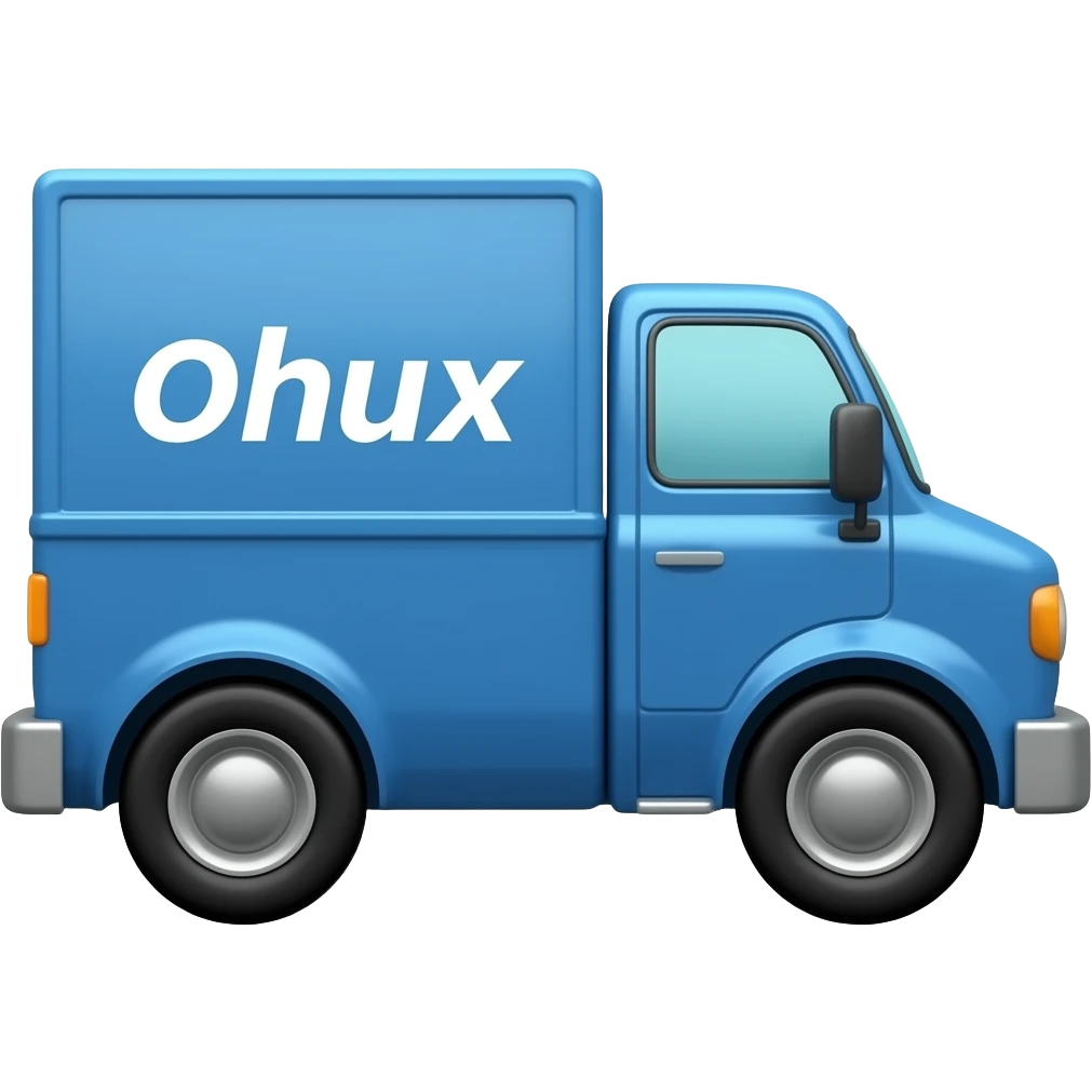 emoji blue delivery truck emoji