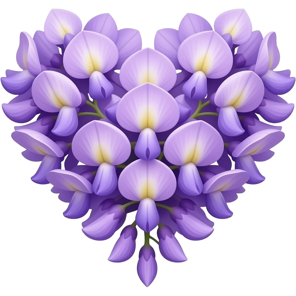 Wisteria heart emoji