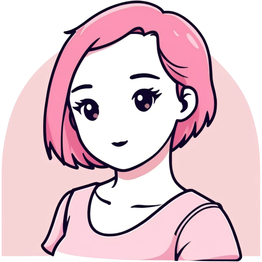 Pink bust emoji