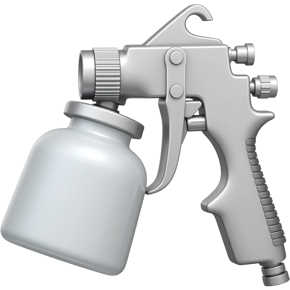 Spray gun with paints emoji