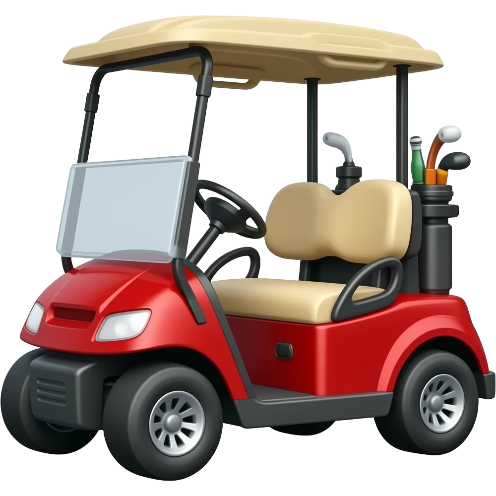 Red golf buggy emoji