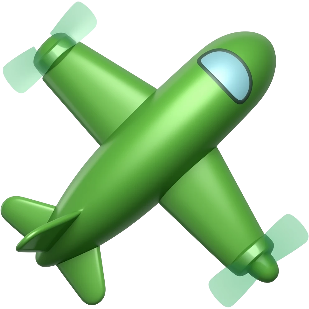 plane green emoji