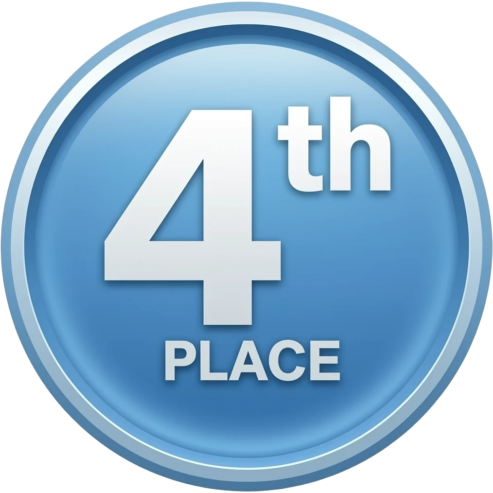 medal with 4the place make it blue emoji