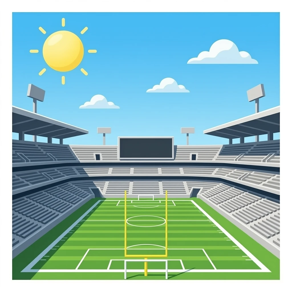 a football stadium in emoji style emoji