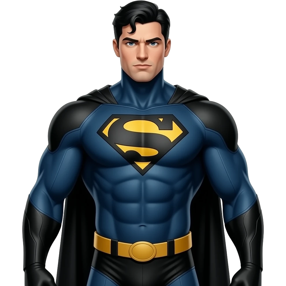 upper body male superhero figure in suit with muscle exposure and muscular build in thin, narrow underwear with bulge emoji