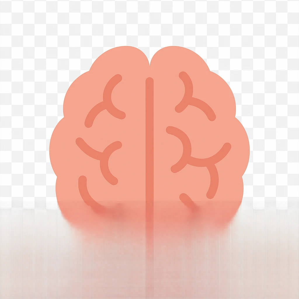 brain icon, flat color style, lineal color icon emoji
