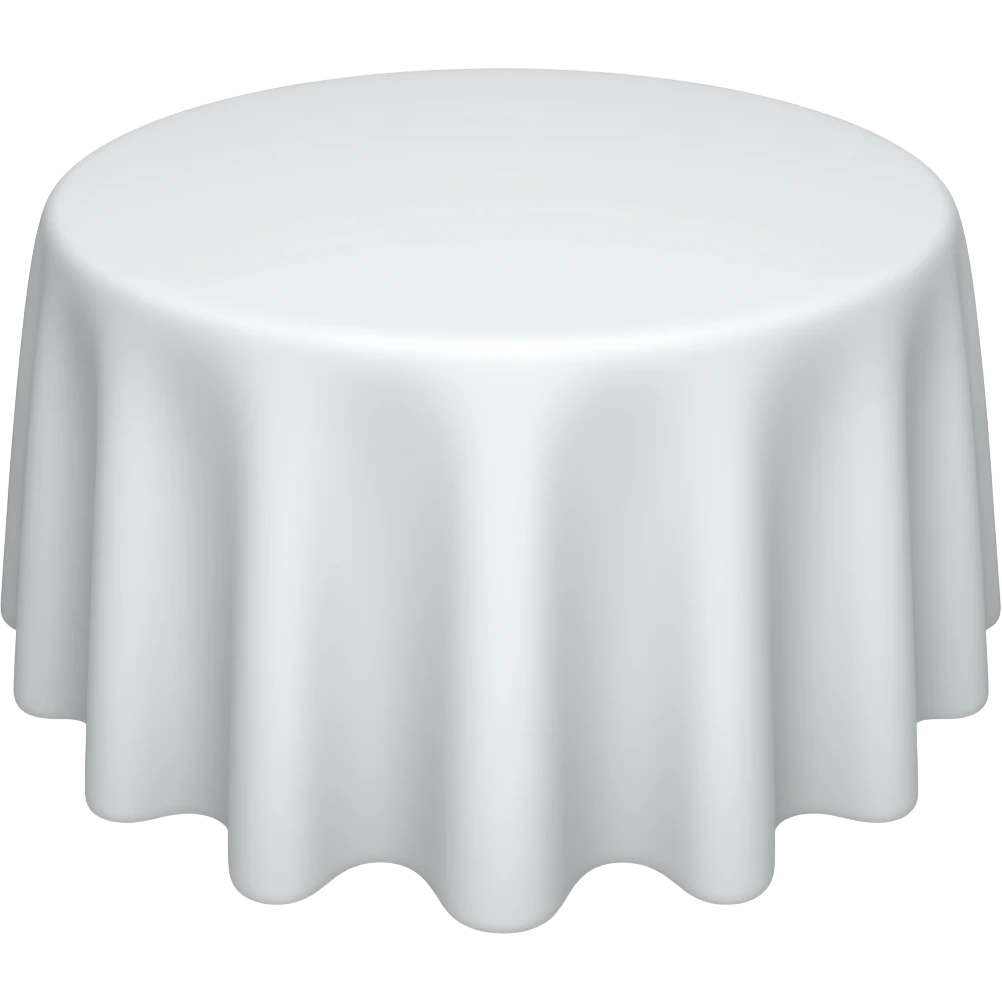 round table with white tablecloth emoji