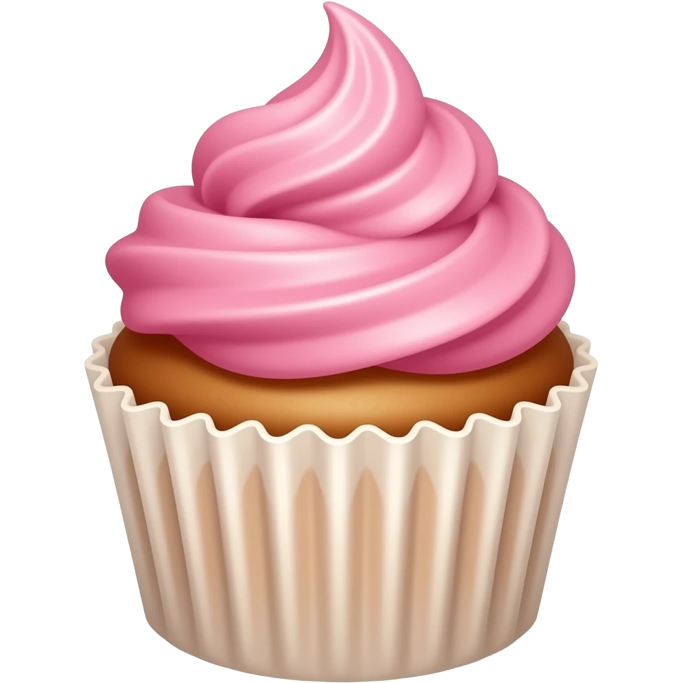 Cupcake with pink icing emoji