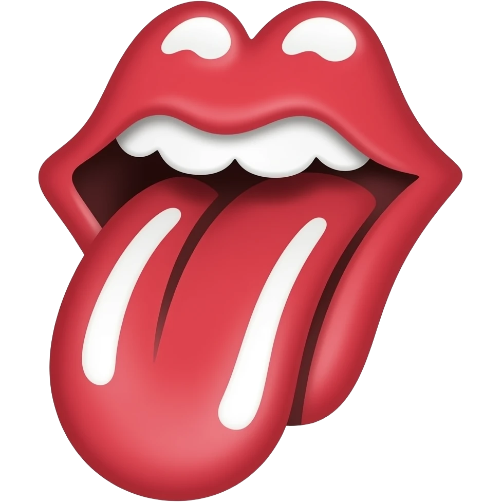 Lengua de los rolling stones emoji