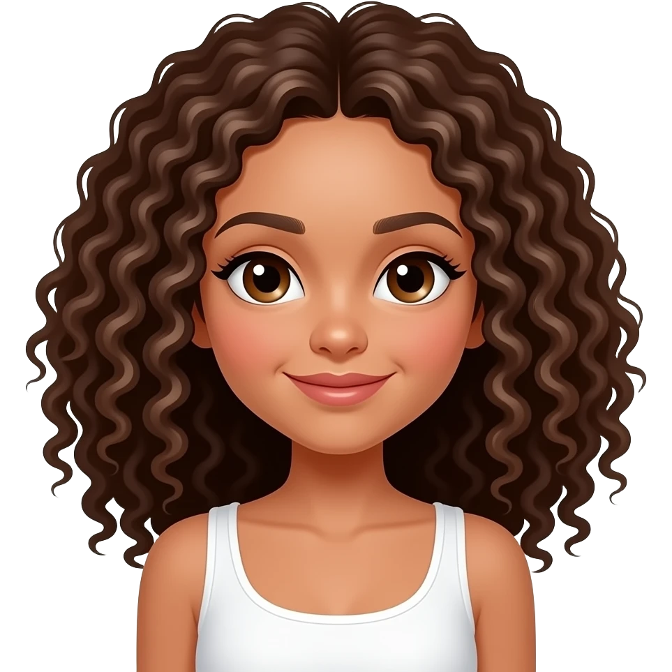 Chica rizada spa emoji