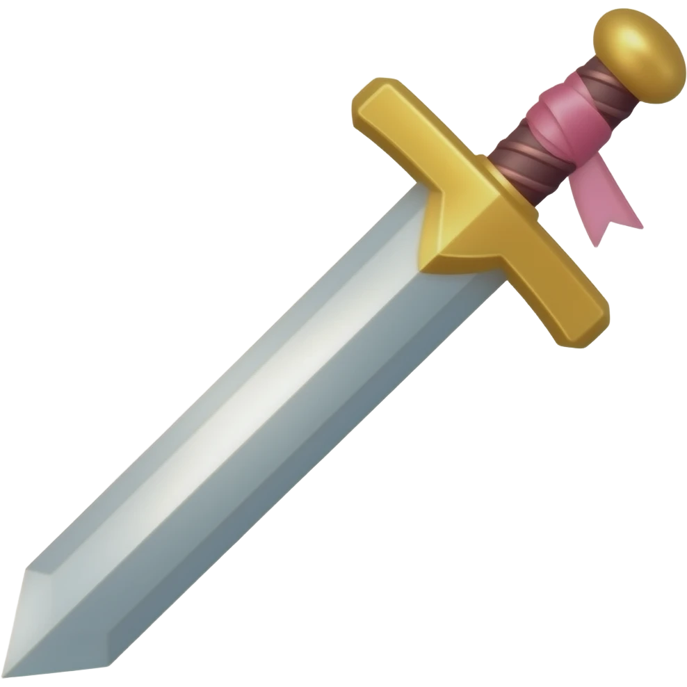 Silah üstünde" küçük "pembe kurdele emoji