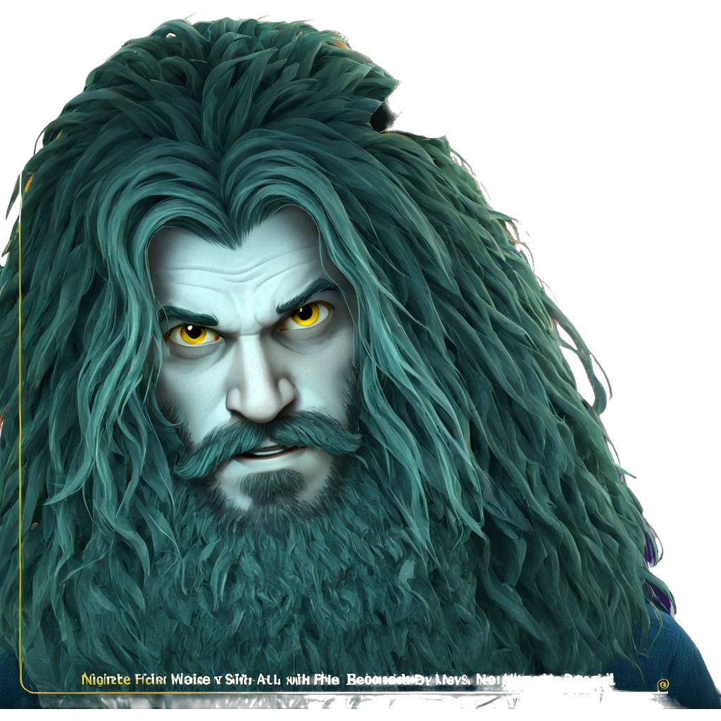 bearded boy with yellow eyes emoji