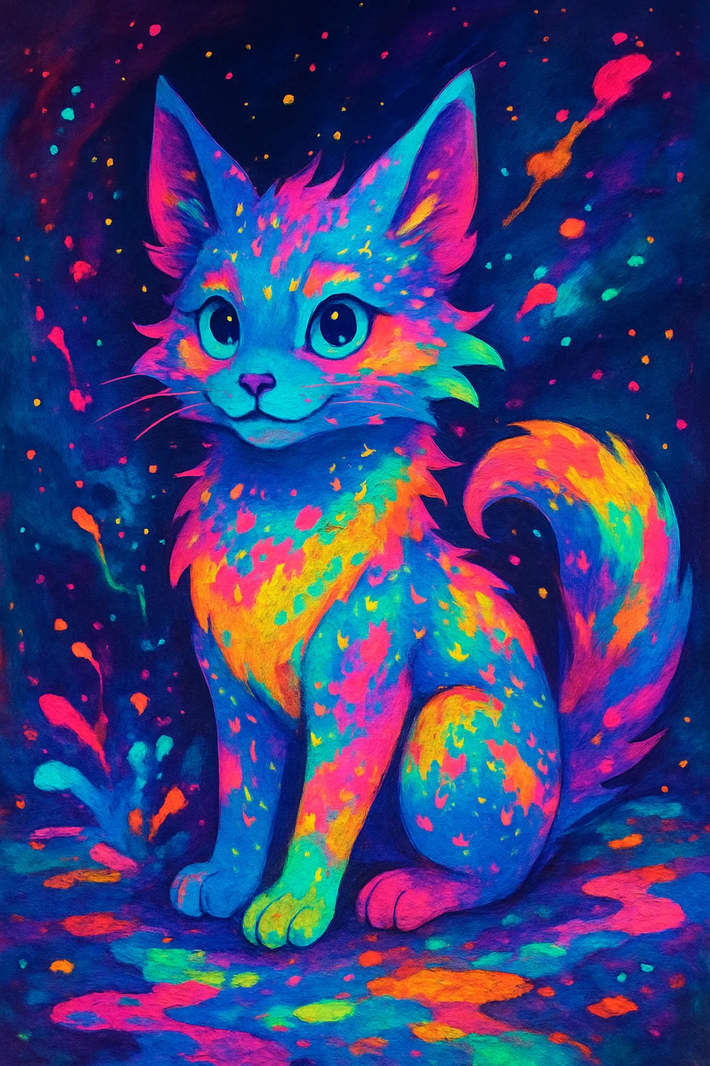 Neon Splash Fantasy Furry Animal Creature  emoji