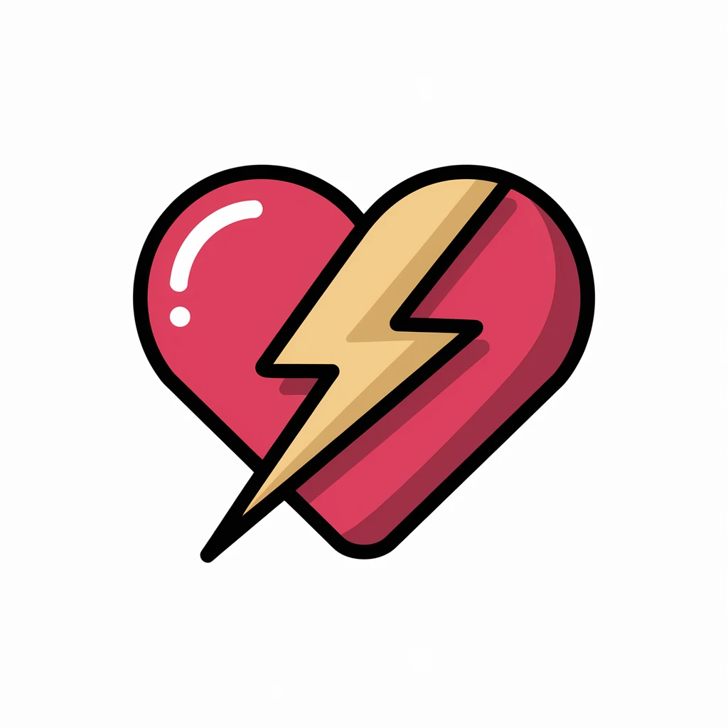 heart with a lightning bolt emoji