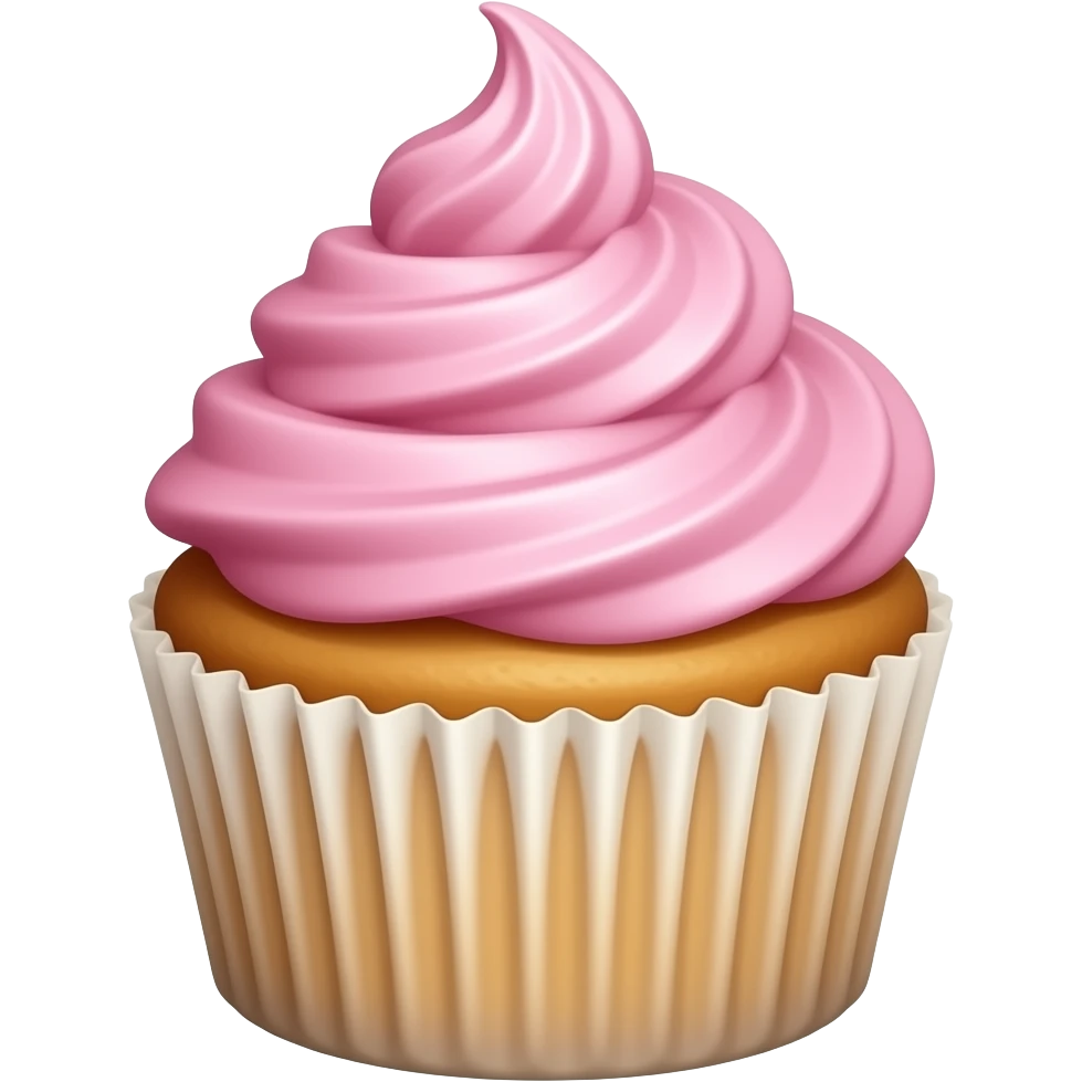 Cupcake with pink icing emoji