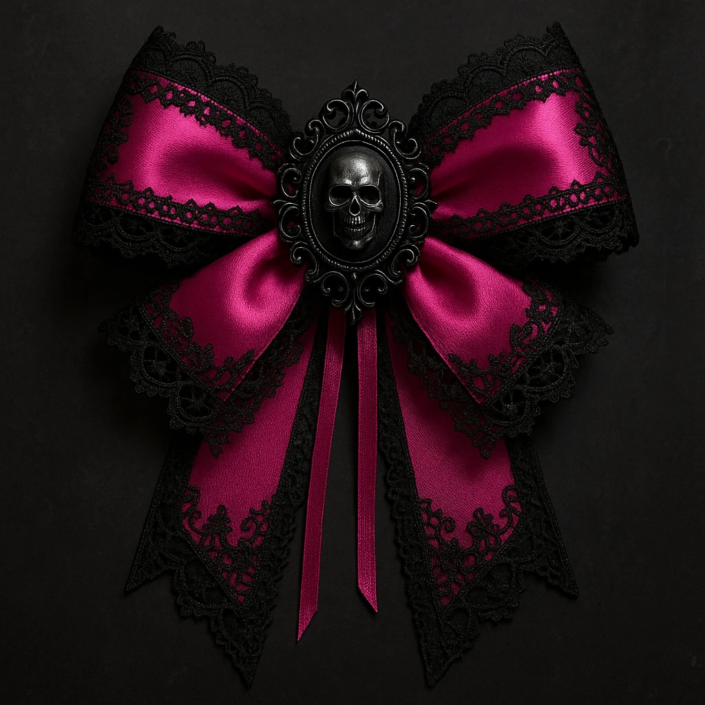 goth pink bow emoji
