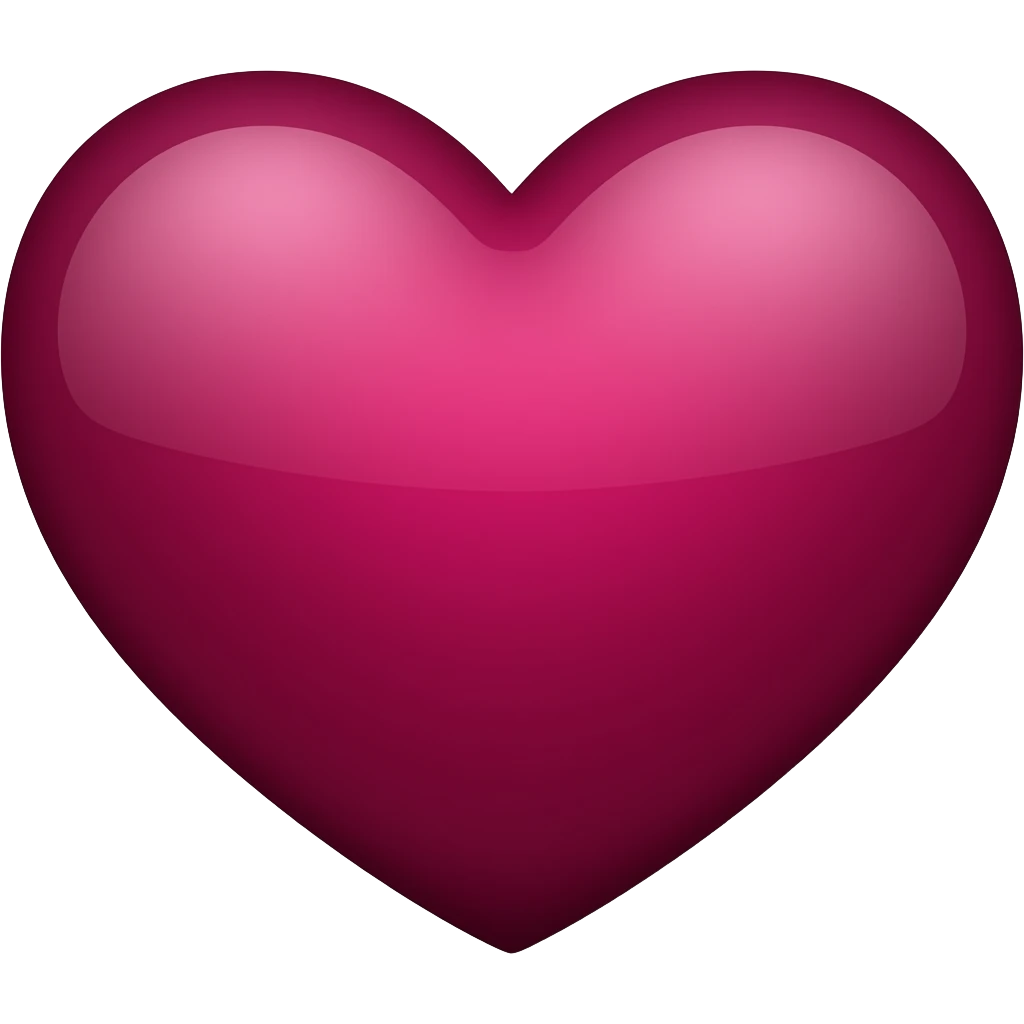 Burgundy heart emoji