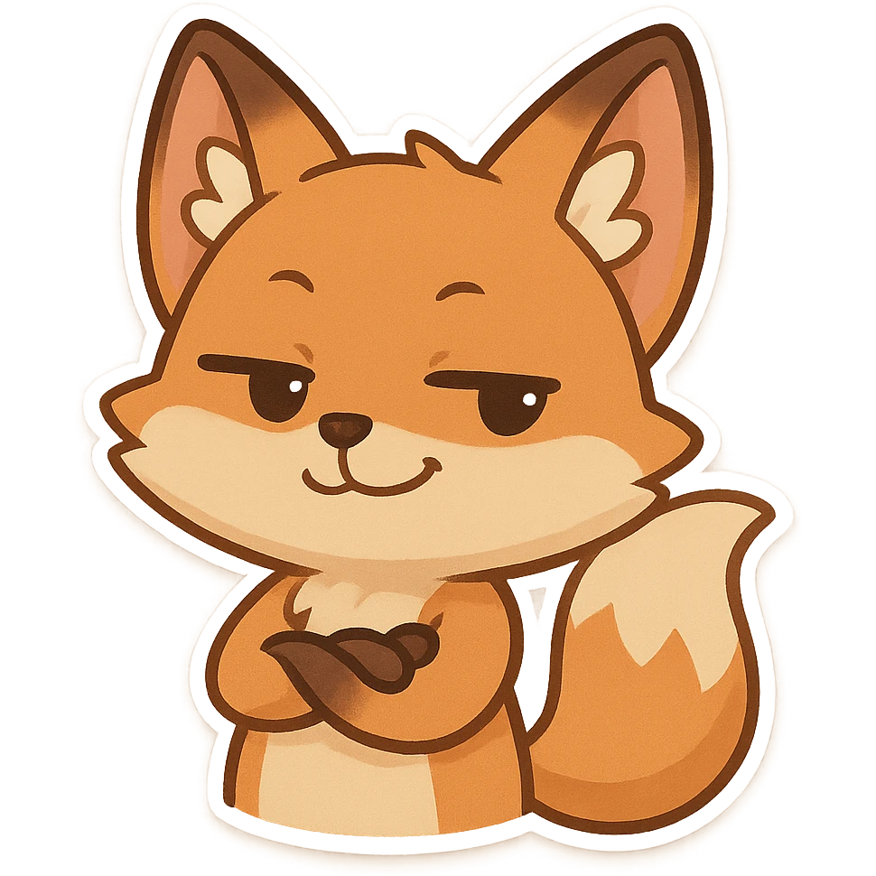 Chibi Fox Smug emoji
