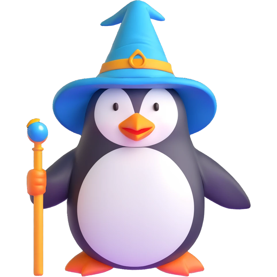 penguin wizard emoji