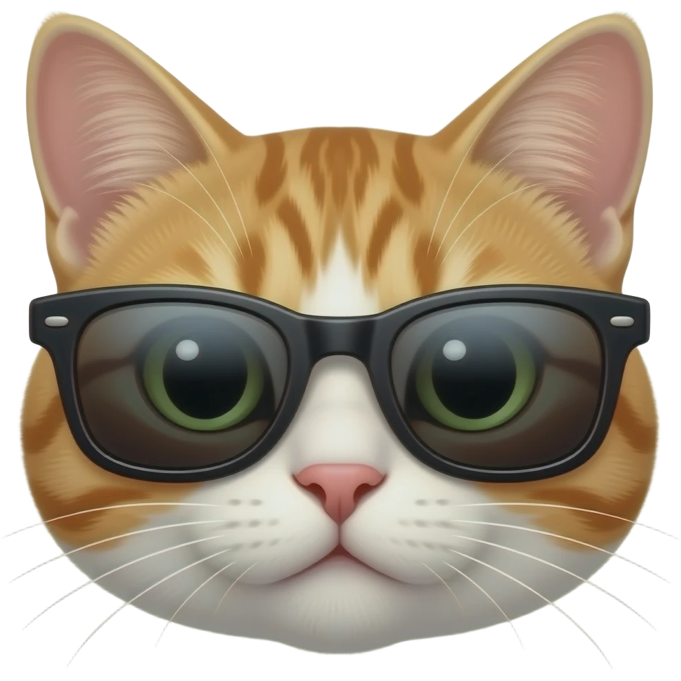 Cat wearing sunglasses emoji