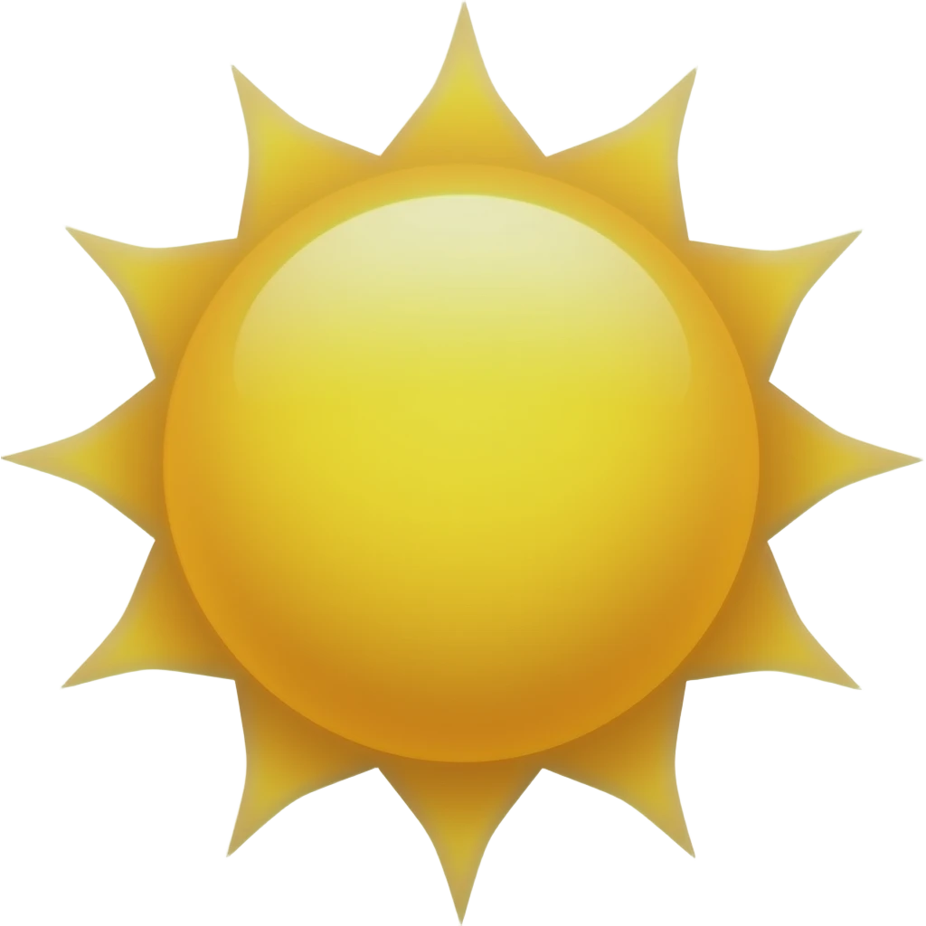 Big sunshine shaped heart emoji