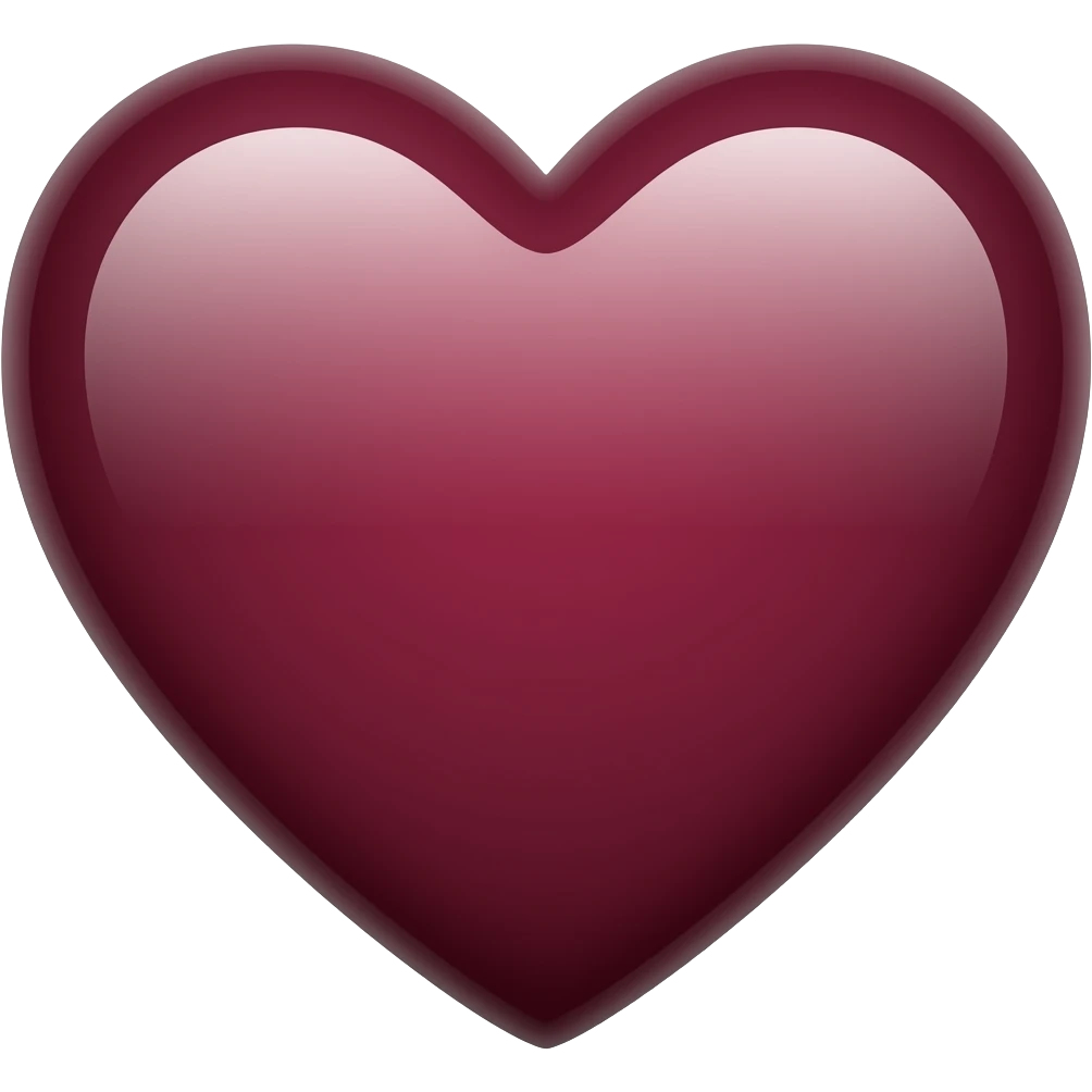 Wine coloured heart emoji