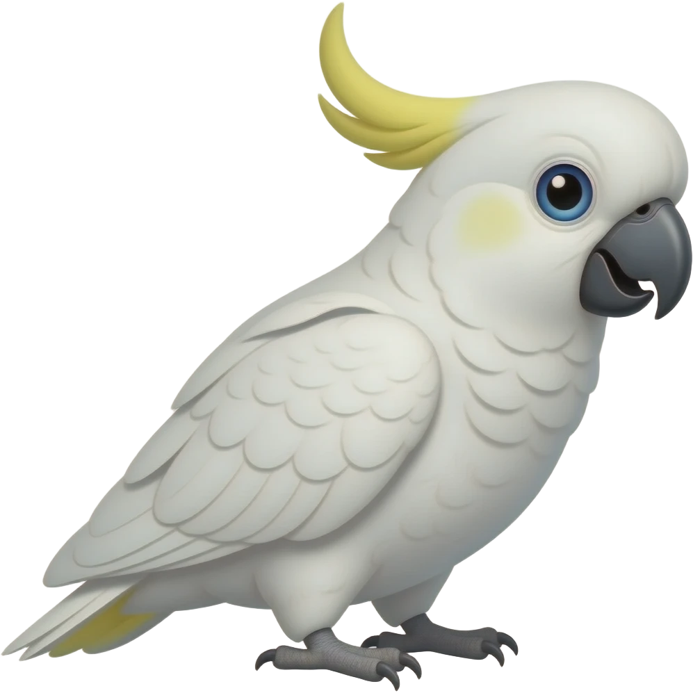 una cacatua ninfa que mire a la derecha emoji