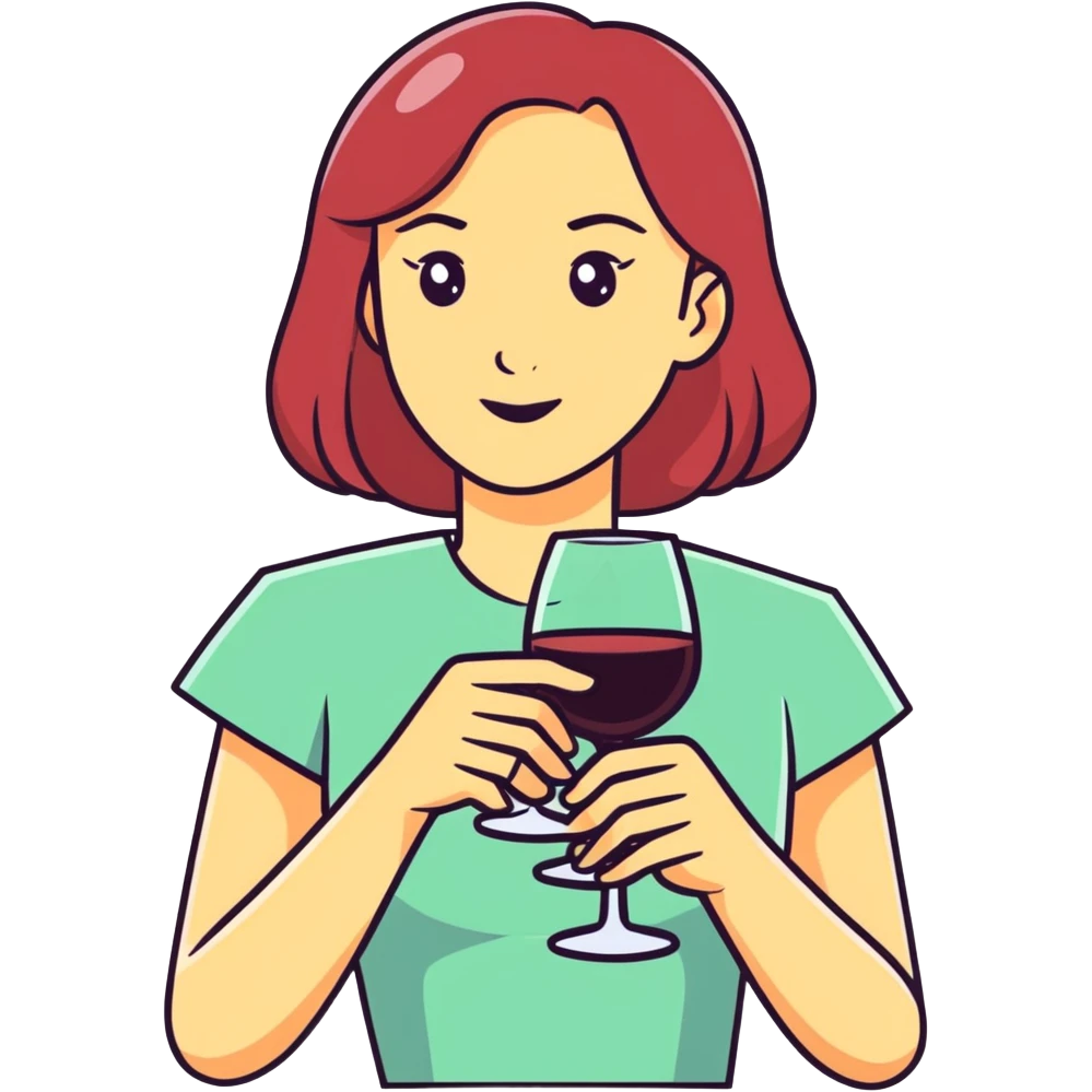 Girly book club icon with wine  emoji