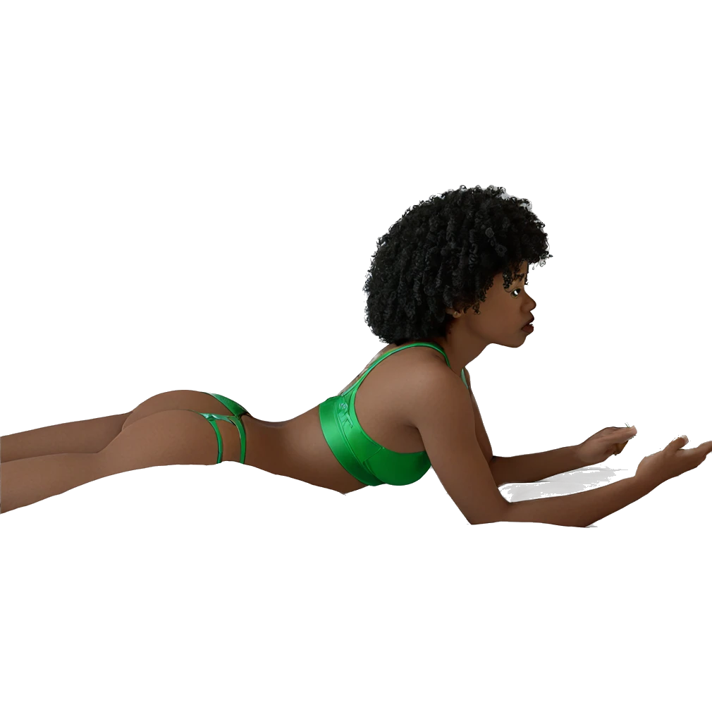 reading in green lingerie emoji