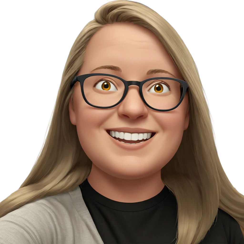 smiling girl with glasses emoji