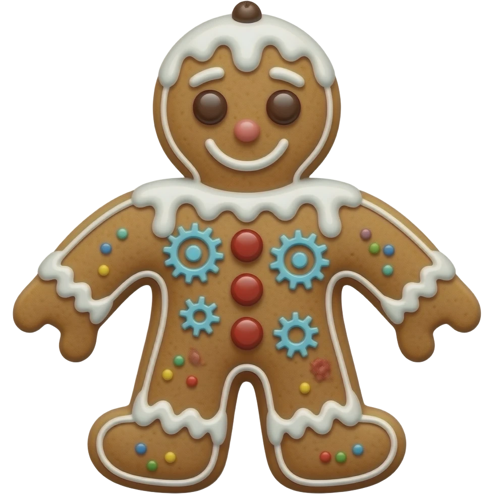robo-gingerbread emoji