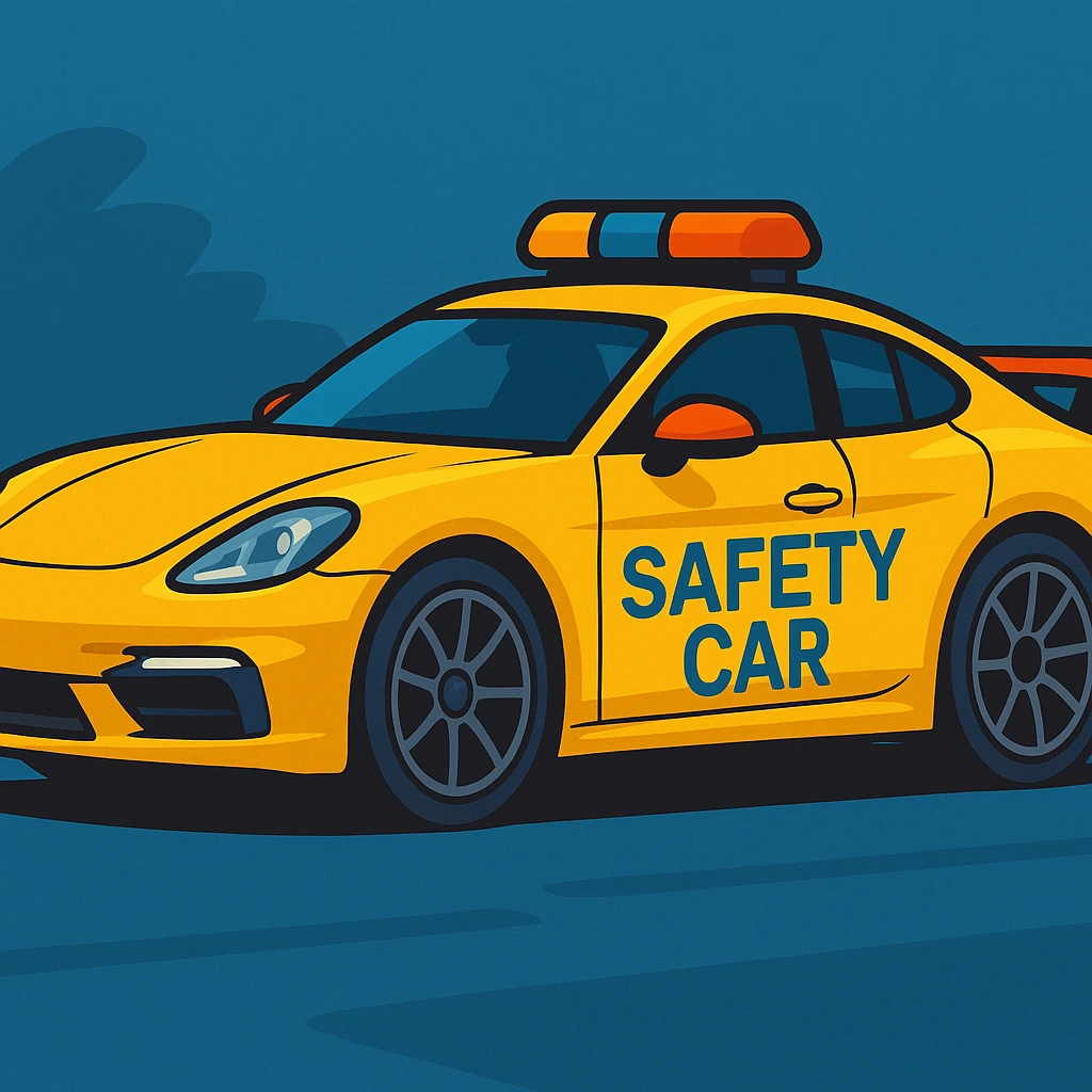 side view of a safety car, realistic details emoji