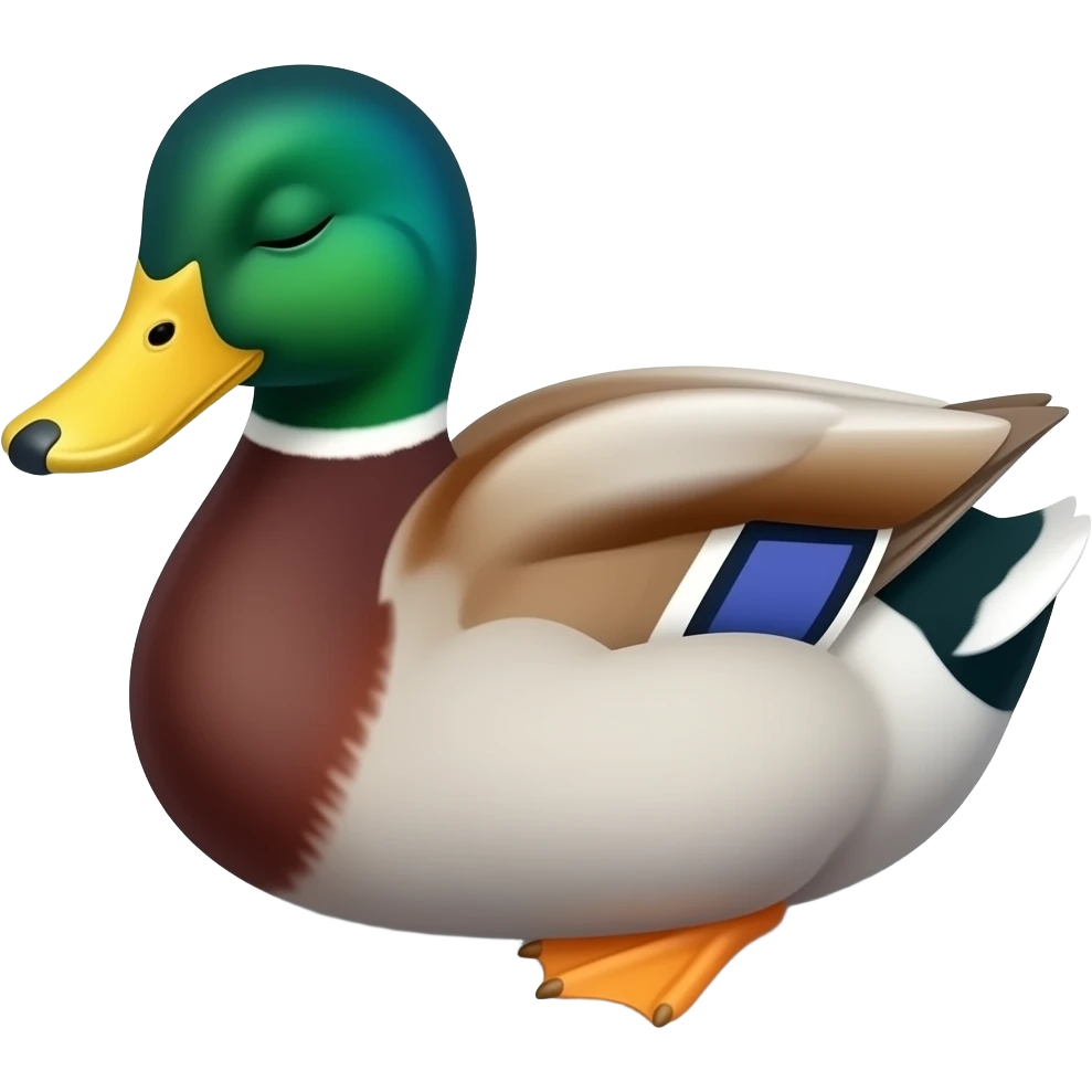 Sleeping duck snoring emoji