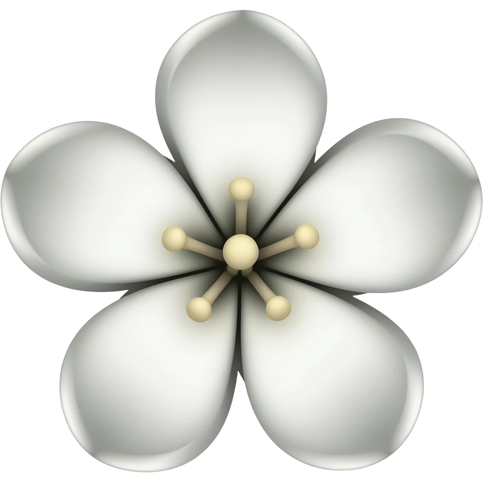 jasmine flower with black stroke emoji