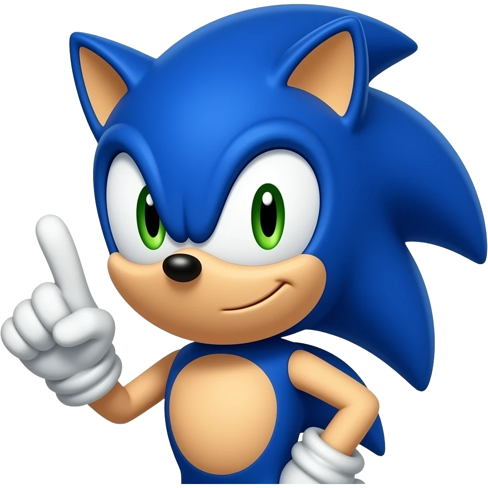 Sonic posing Finger full Photo emoji